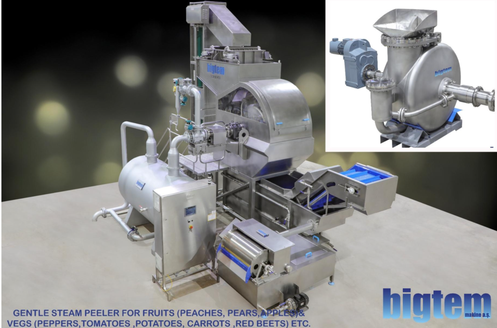 Gentle Steam peeler for peaches